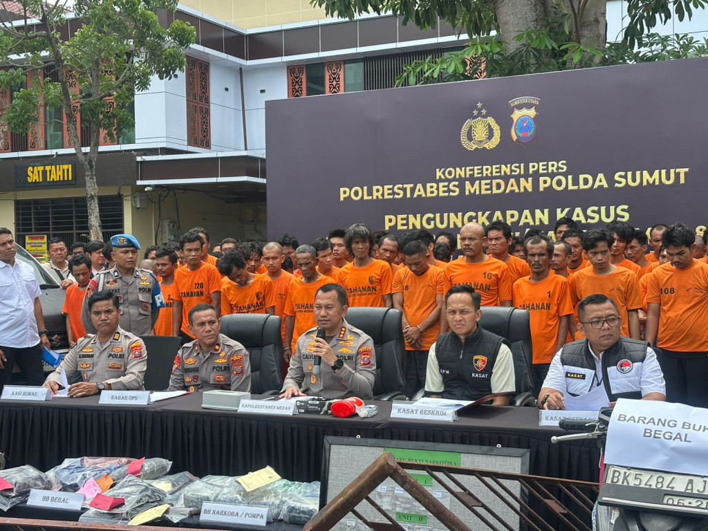 Sepekan, Polrestabes Ungkap 61 Kasus, 87 Tersangka
