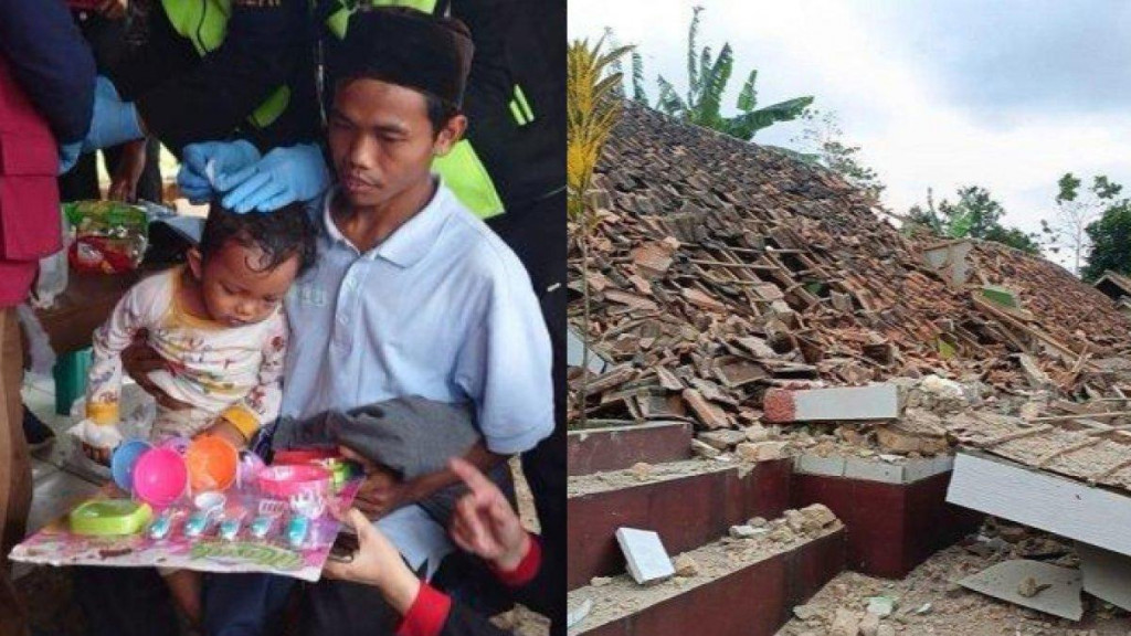 Gempa Cianjur, Bocah 4 Tahun Peluk Adiknya Ditemukan Selamat di Reruntuhan Rumah, Kepalanya Luka