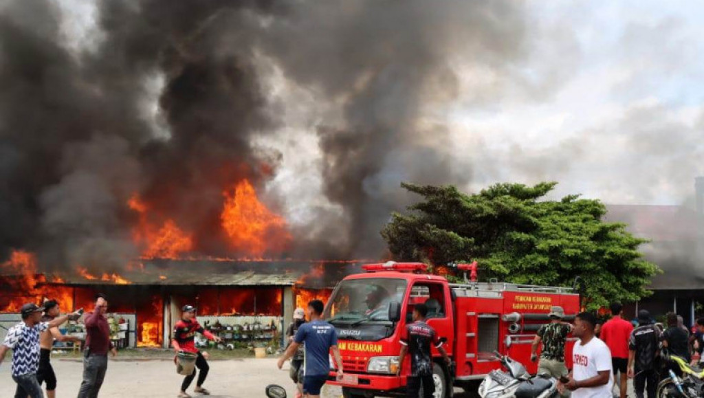 Polisi Selidiki Penyebab Kebakaran Asrama Polres Jayawijaya