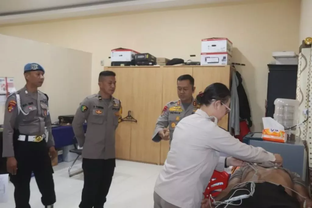 Biddokkes Polda Sulteng Periksa Kesehatan 795 Personel Pengamanan TPS Pilkada 2024