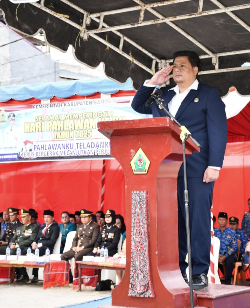 Bupati Samosir : Peringatan Hari Pahlawan Bukan Sekadar Seremonial Tetapi Momentum Untuk Menanamkan Nilai Nilai kepahlawanan Yang Rela Berkorban