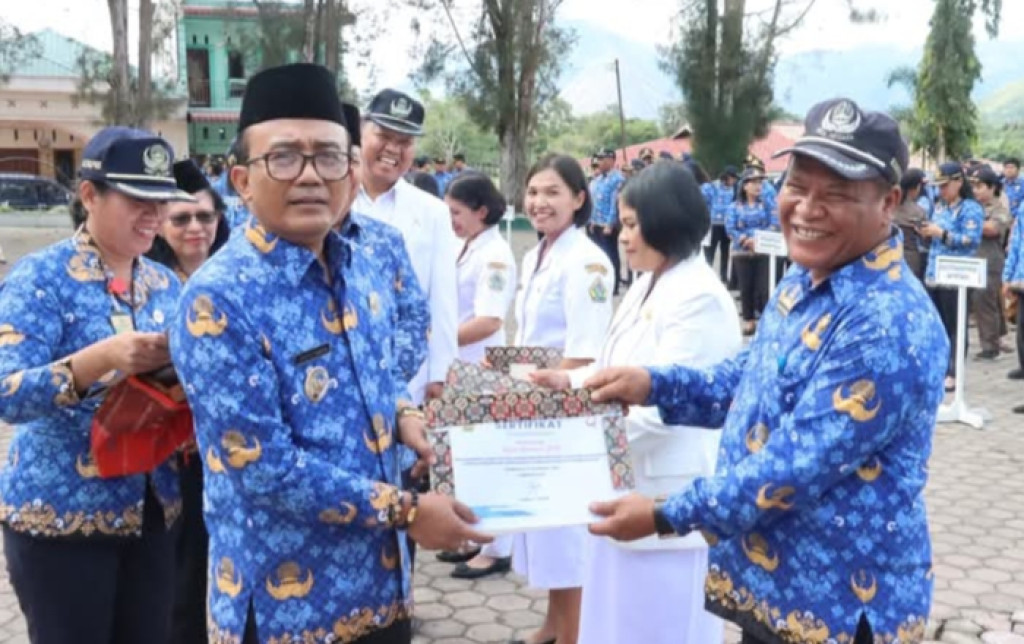 Di Hari Kesehatan Nasional Ke 61, Wakil Bupati Samosir Serahkan Beberapa Penghargaan Untuk Bidang Kesehatan