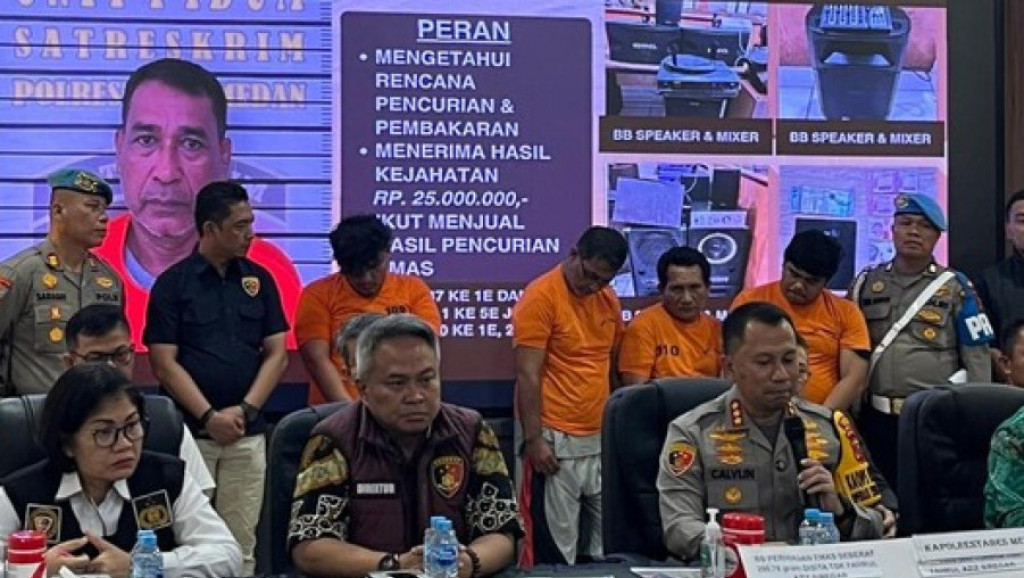 Empat Tersangka Pembakaran Rumah Hakim PN Medan Ditangkap