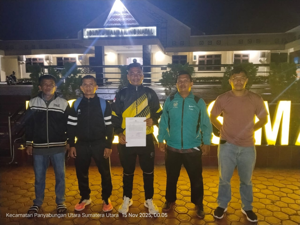 Final Turnamen Sepak Bola NNB Cup Kotanopan Atas Pemukulan Pemain Terhadap Wasit Berujung di Polres Madina