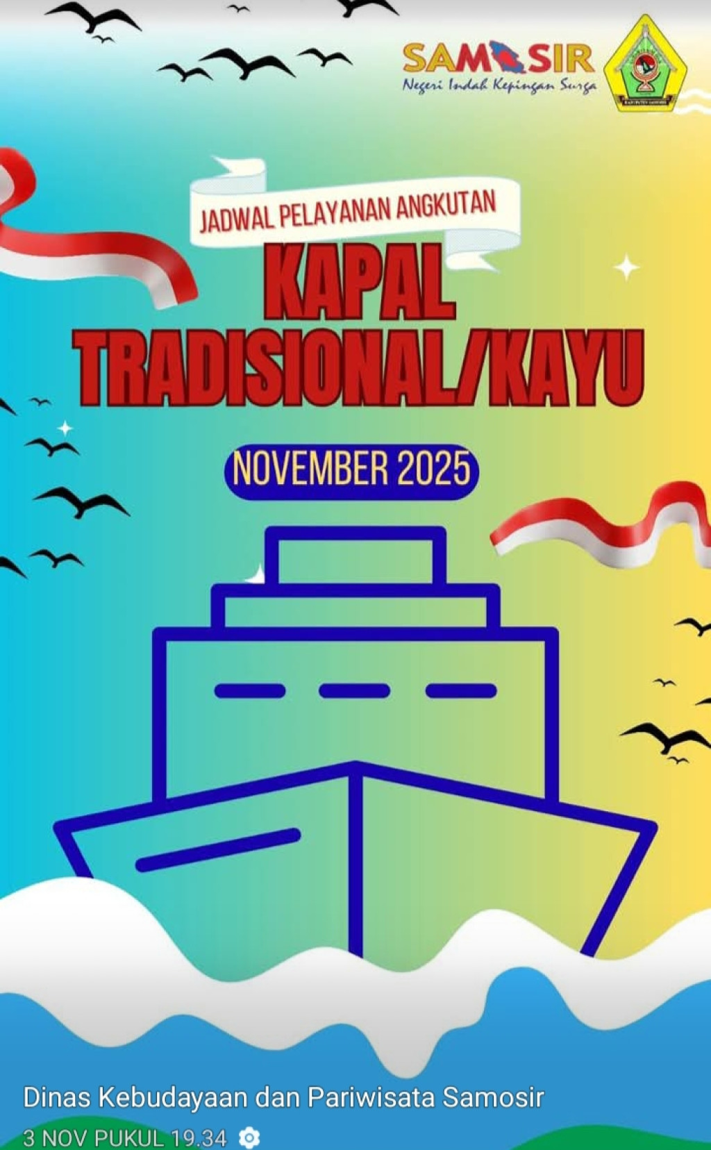 Jadwal Penyeberangan Kapal Tradisional Kabupaten Samosir