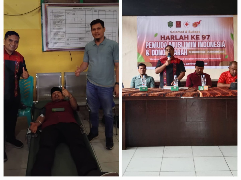 Jelang Harlah ke-97, Pemuda Muslim Indonesia Padangsidimpuan Tebar Kebaikan Lewat Aksi Donor Darah
