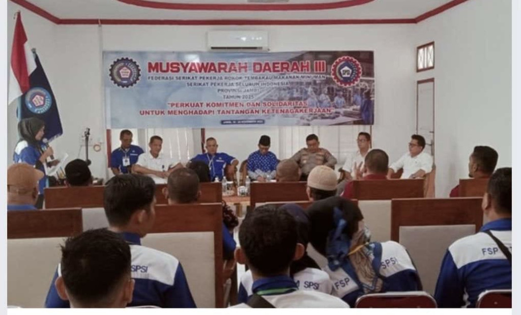 Kapolda Jambi Buka MUSDA KE-III FSP RTMM Serikat Pekerja Seluruh Indonesia Provinsi Jambi