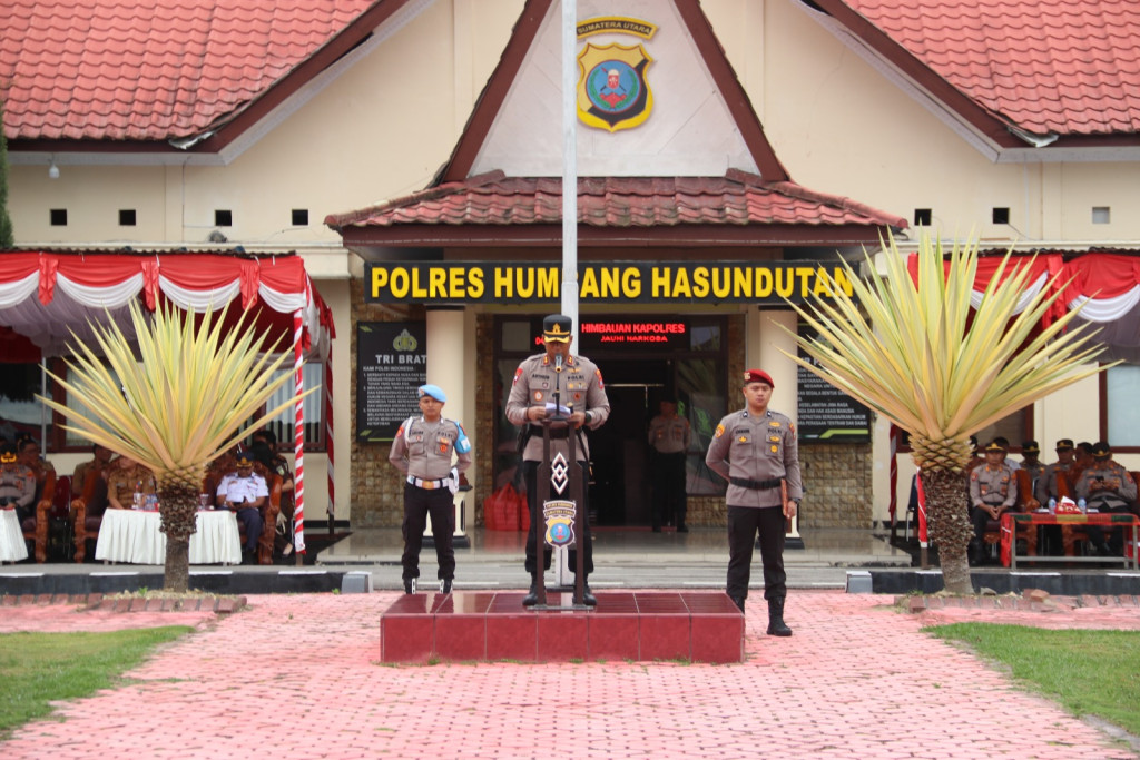 Kapolres Humbas AKBP Arthur Sameaputty Pimpin Apel Siaga Sebelum Bencana, Tangguh Saat Bencana