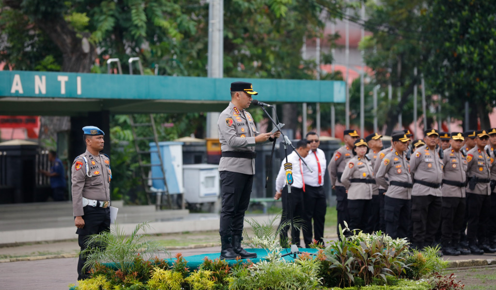 Kapolrestabes Medan Pimpin Apel Kesiapan Tanggap Darurat Bencana Hidrometeorologi 2025