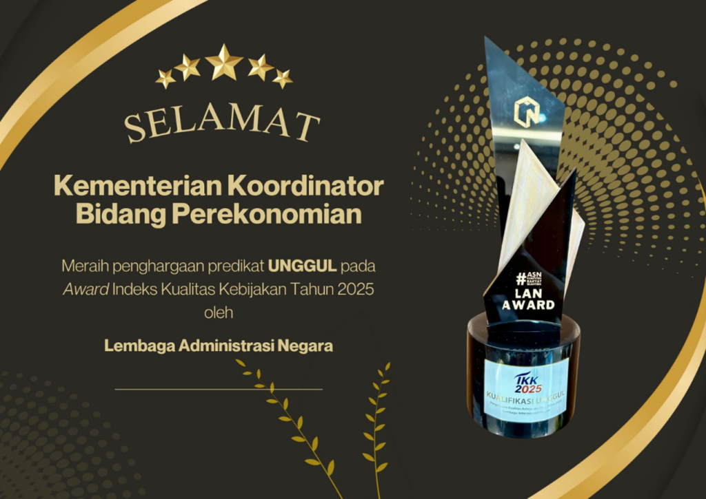 Kemenko Perekonomian Kembali Raih Predikat Unggul di IKK Award 2025