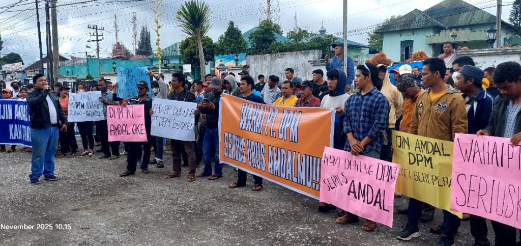 Massa AMDPP Demo di DPRD Dairi, Desak Keseriusan PT DPM Urus Amdal