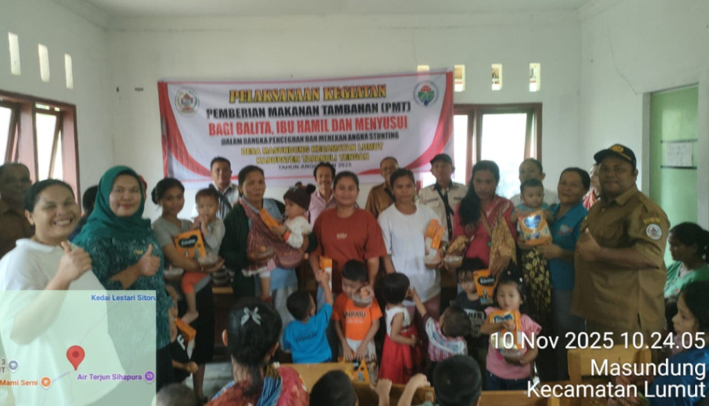 Pemdes Masundung Kembali Bagikan Makanan Tambahan Untuk Balita Hingga Lansia