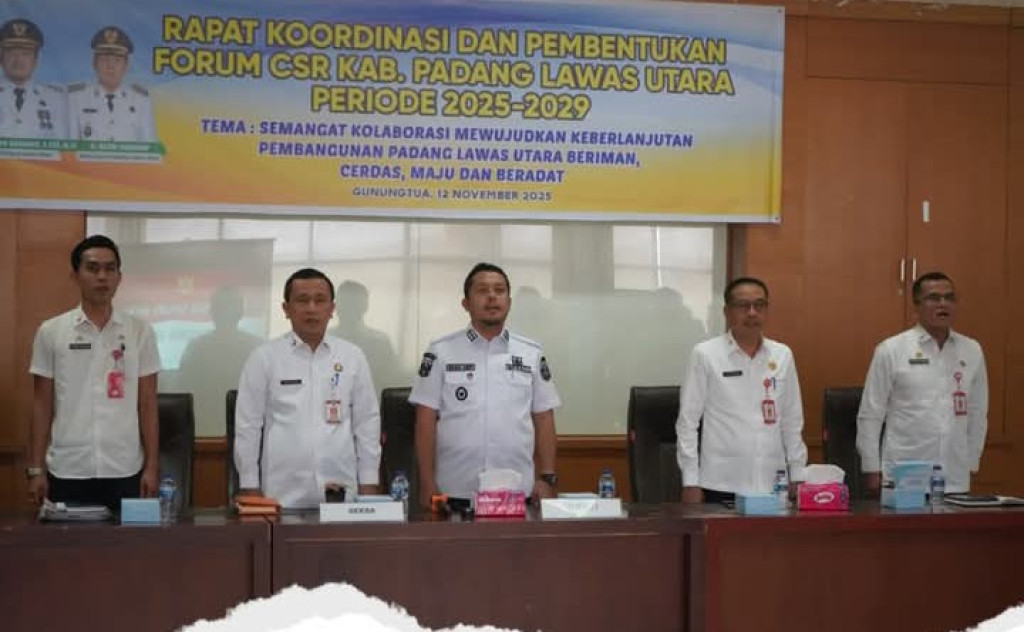 Pemkab Paluta Rapat Koordinasi Pembentukan Forum Corporate Social Responsibility (CSR).