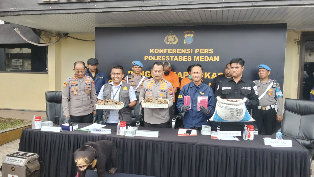 Polisi Tangkap Dua Orang Komplotan Pelaku Perdagangan Satwa Dilindungi Negara di Medan