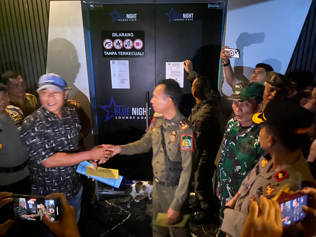 Polres Binjai Bersama Pemkab Langkat Lakukan Penertiban Grand Opening THM Blue Night