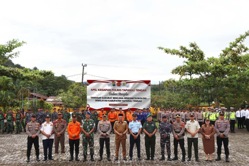 Polres Tapteng Gelar Apel Siaga Bencana, Tingkatkan Koordinasi dan Deteksi Dini