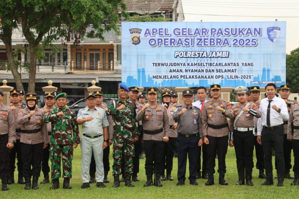 Polresta Jambi Gelar Apel Pasukan Operasi Zebra 2025, Siap Tertibkan Lalu Lintas
