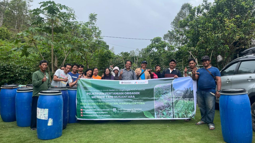 PT Indonesia Asahan Aluminium (INALUM) melaksanakan pelatihan Metode Tani Nusantara