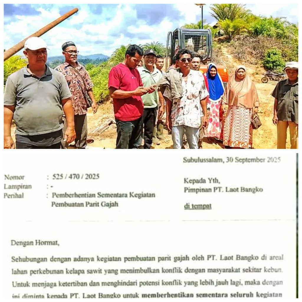 PT Laot Bangko Dinilai Pembangkang! Abaikan Surat Pemerintah Kota Subulussalam Terkait Penghentian Sementara Penggalian Parit Gajah