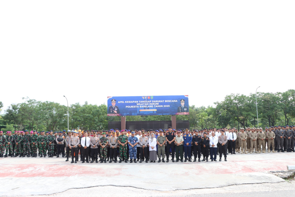 Tanggap Darurat Bencana, Ratusan Personel Gabungan TNI–Polri dan Instansi Kota Batam Hadiri Apel Kesiapsiagaan