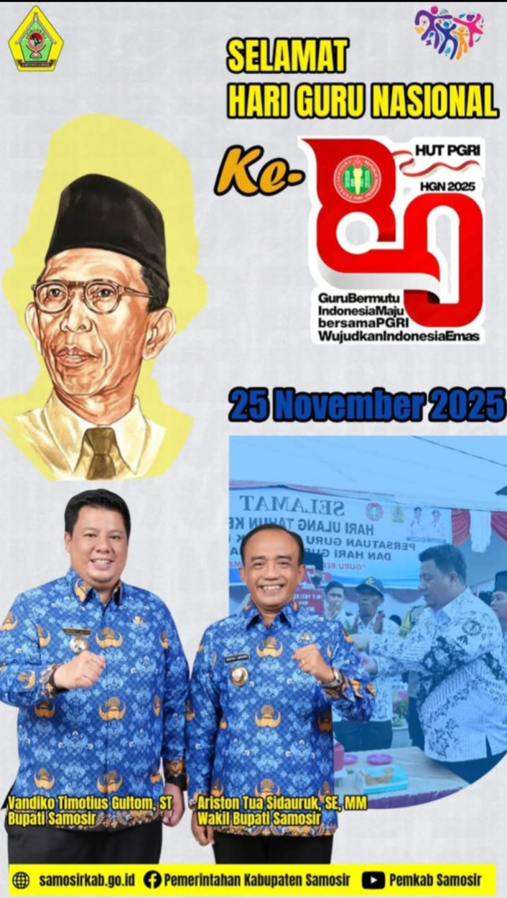 Tema Peringatan  Hari Guru Nasional  Tahun 2025 " Guru Hebat, Indonesia Kuat