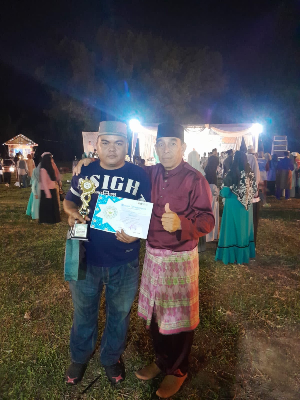 Turut Sukseskan MTQ Tingkat Desa Senaung Wartawan Noval AS Raih Juara III