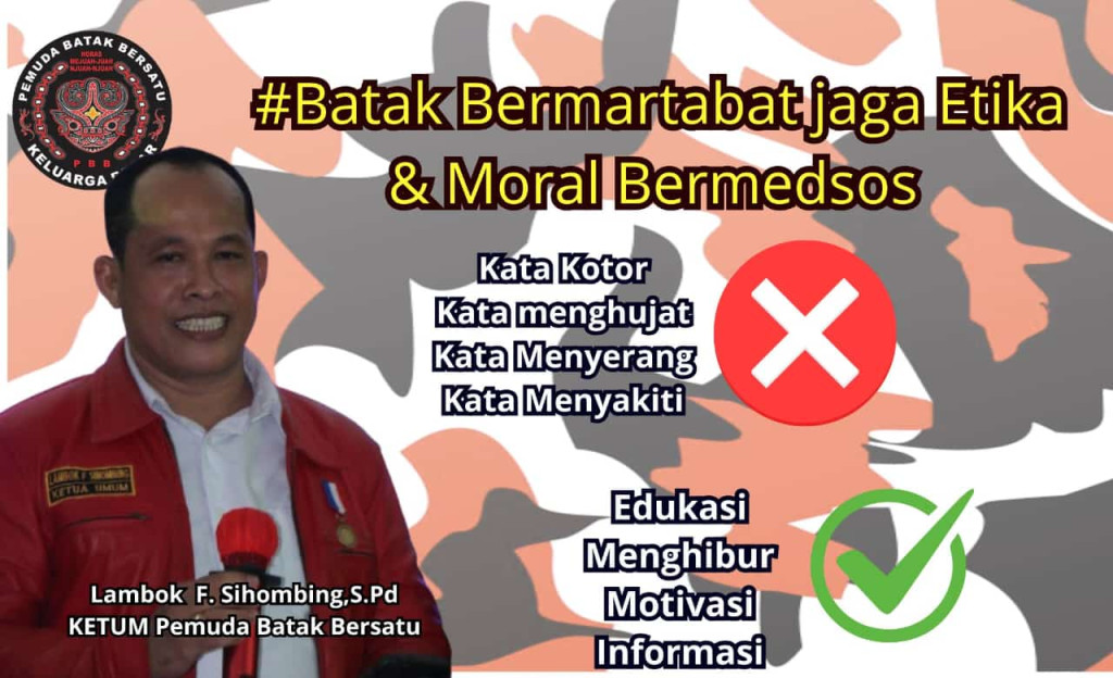 Maraknya Konten 'Bahasa Kotor', Ketum PBB Lambok Sihombing: Batak Bermartabat Jaga Etika Moral Ber-Medsos