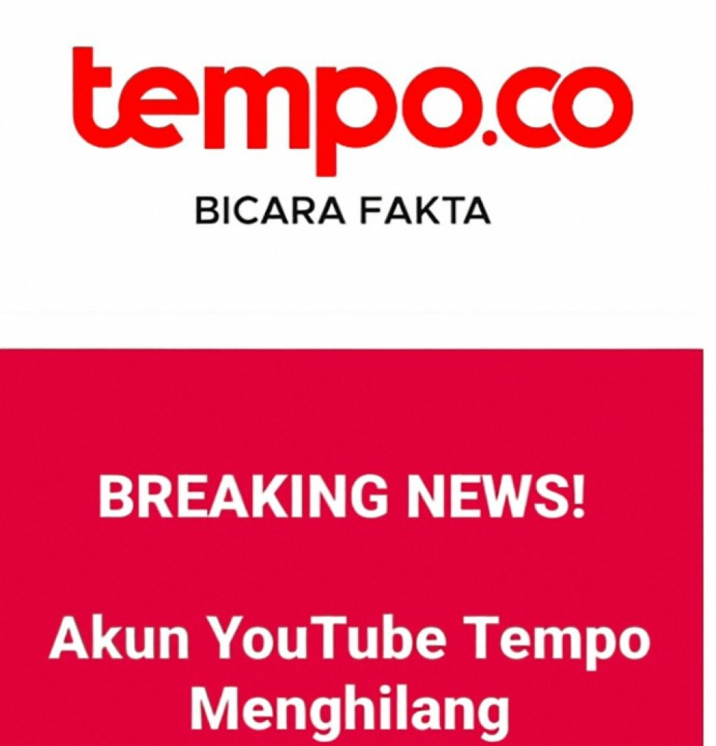 Akun YouTube TEMPO Hilang!!  Netizen Bingung, Dalang Belum Terungkap
