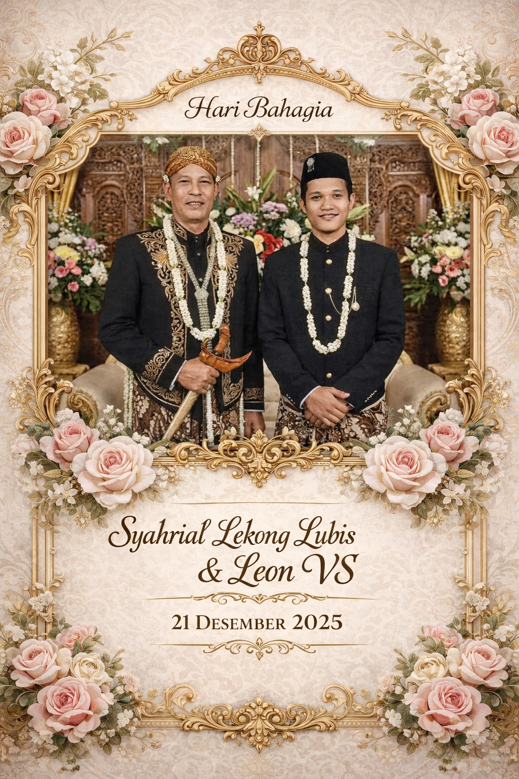 Beredar Undangan Pernikahan Oknum Guru SMA 11 Padang di Media Sosial, Wedding Syahrial-Leon Dipastikan Hoaks