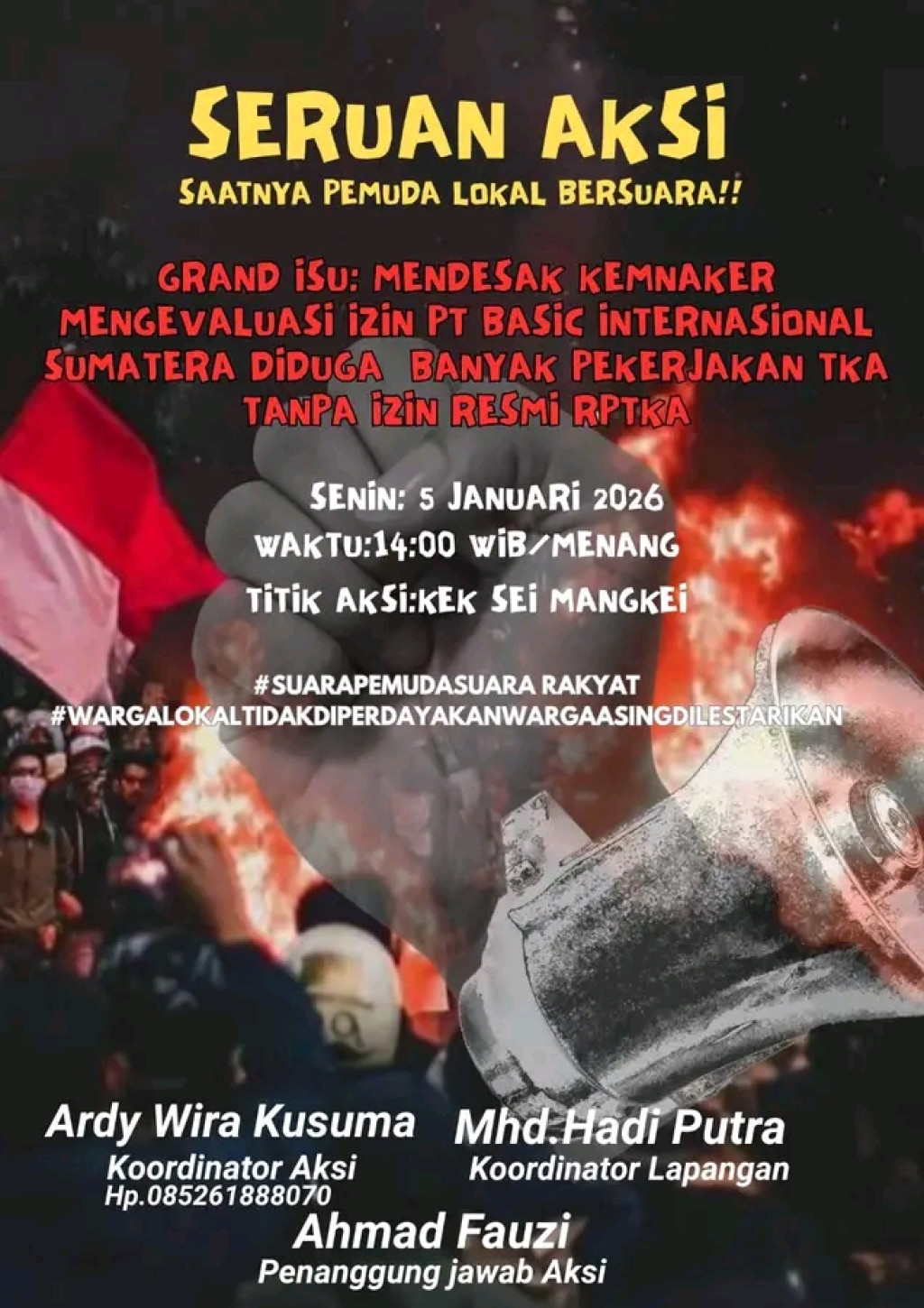 Aliansi Pemuda Simalungun-Siantar dan Pekerja Lokal Siap Gelar Aksi Besar, Desak Evaluasi Izin PT Basic International Sumatera