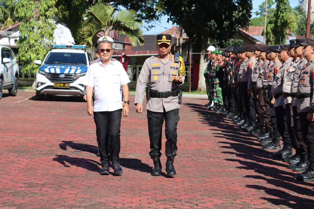 Apel Gelar Pasukan Operasi Lilin Toba 2025, Kapolres Nias Jamin Keamanan selama Nataru