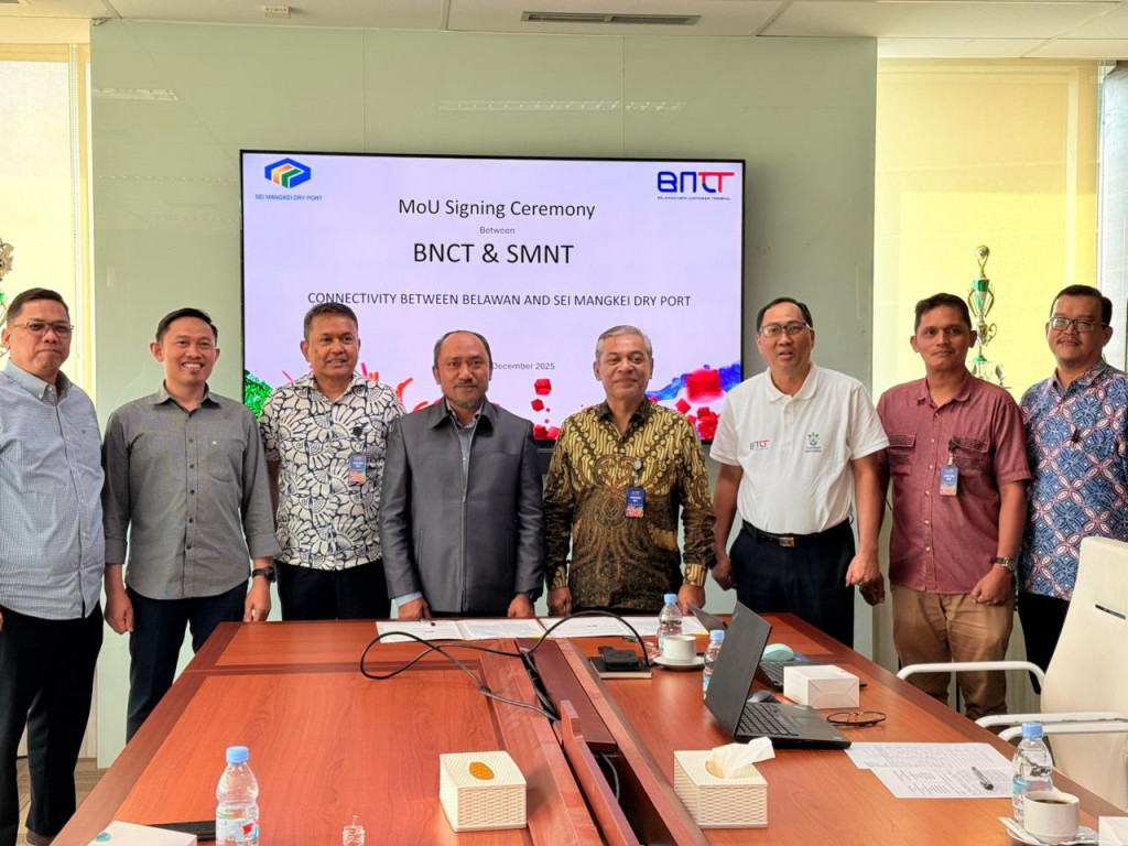 BNCT dan Sei Mangkei Dry Port Teken MoU Perkuat Konektivitas Logistik Sumatera Utara