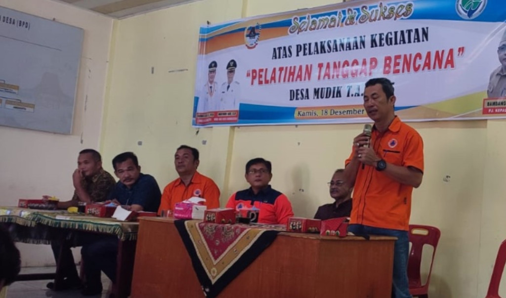 BPBD Kota Gunungsitoli Latih Warga Desa Mudik "Tanggap Bencana"