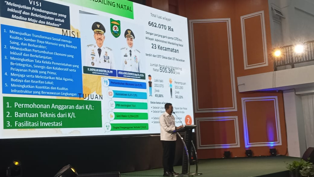 Bupati Madina Paparkan Kondisi Pasca-bencana kepada Dua Menteri