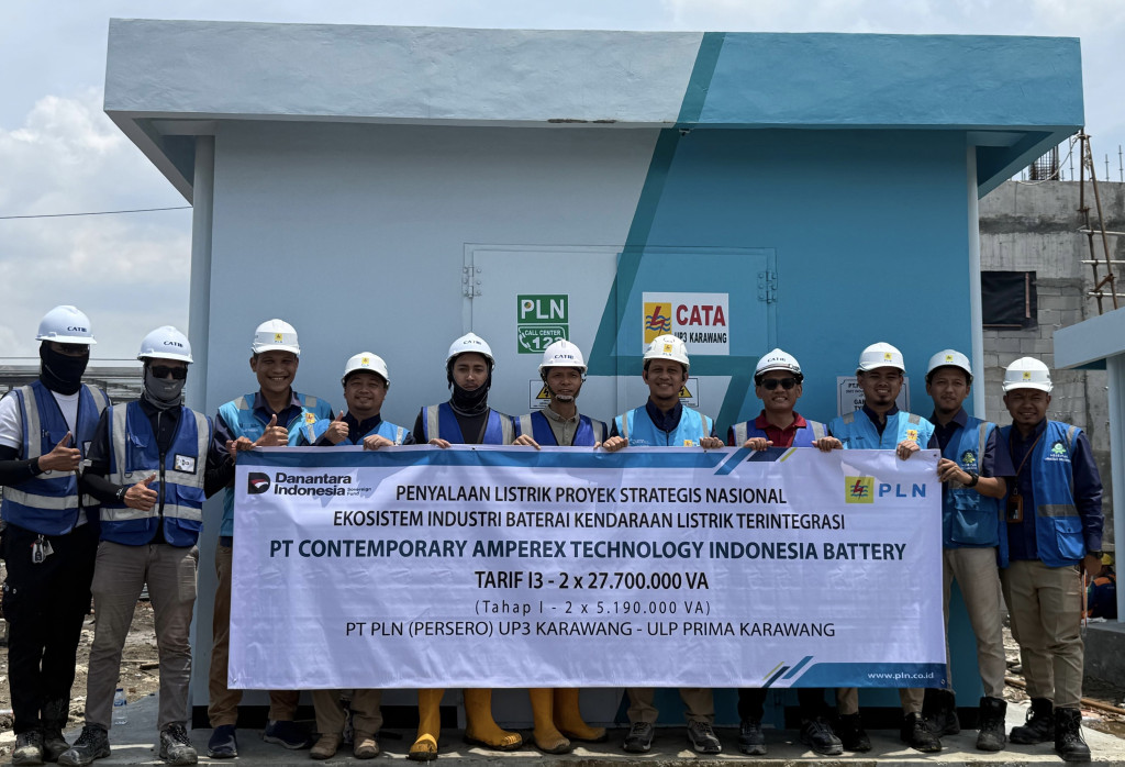Dukung Pertumbuhan Industri, PLN UP3 Karawang Nyalakan Listrik PT Contemporary Amperex Technology Indonesia Battery