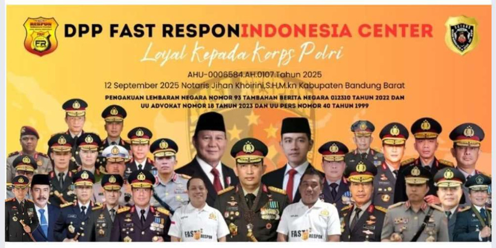 Fast Respon Indonesia Center Dipercaya Untuk Mendukung Dan Monitor Kinerja Polri