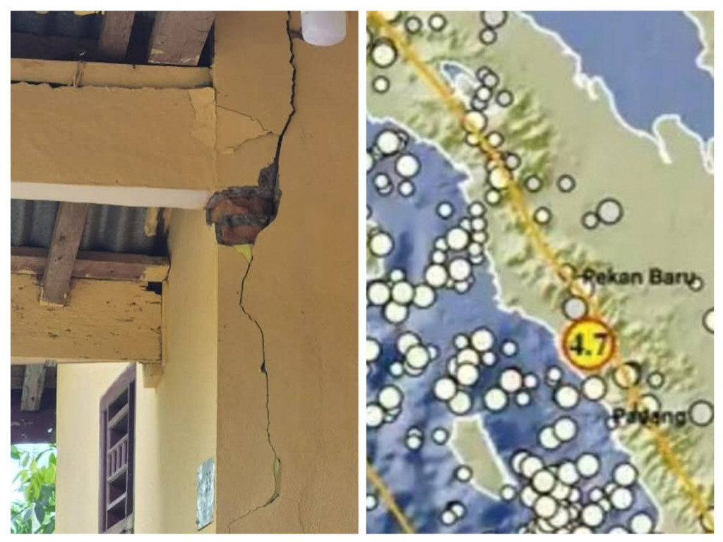 Gempa Bumi Landa Agam: Kecamatan Palembayan Dilaporkan Paling Terdampak, Beberapa Rumah Warga Rusak