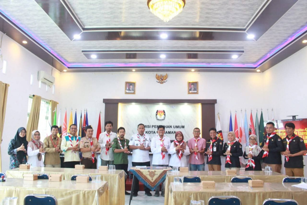 Kakwarcab Pramuka dan KPU Kota Pariaman Sepakat Bentuk Saka Pramuka Rintisan Yogaswara Pariaman