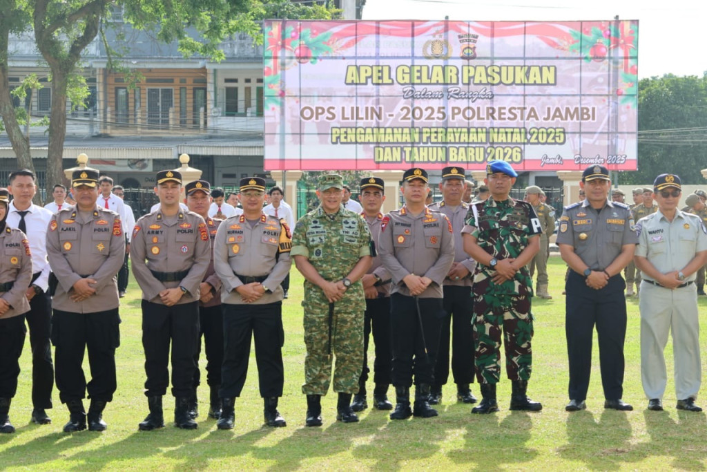 Kapolresta Jambi Pimpin Apel Gelar Pasukan Operasi Lilin 2025