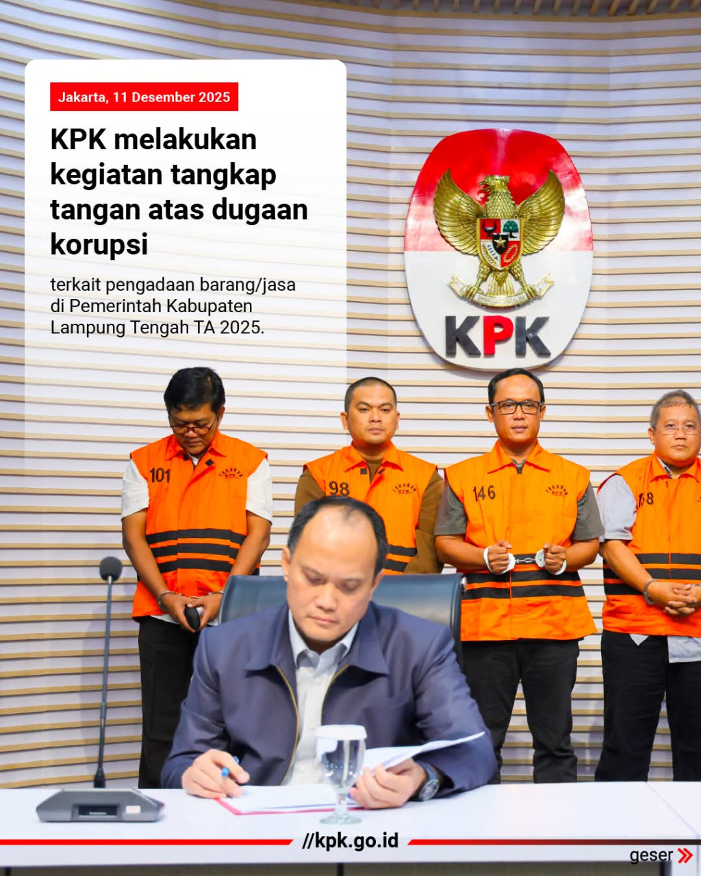 KPK Temukan Celah Kelemahan Rekrutmen Partai Politik Dalam Kasus Bupati Lampung Tengah