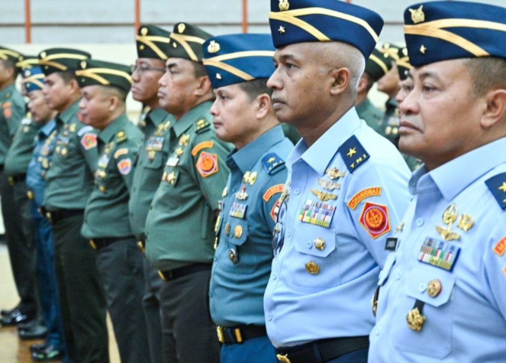 Kuatkan Soliditas, 139 Perwira Tinggi TNI Naik Pangkat di Cilangkap