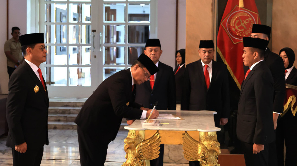 Letjen TNI Tri Budi Utomo Lantik Pejabat Strategis di Lingkungan Kementerian Pertahanan