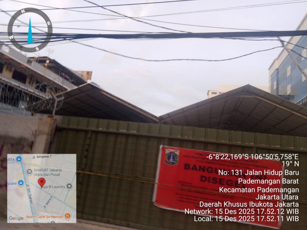 Meski Disegel, Aktivitas Bangunan Tanpa PBG di Kecamatan Pademangan Jakut Tetap Berlanjut