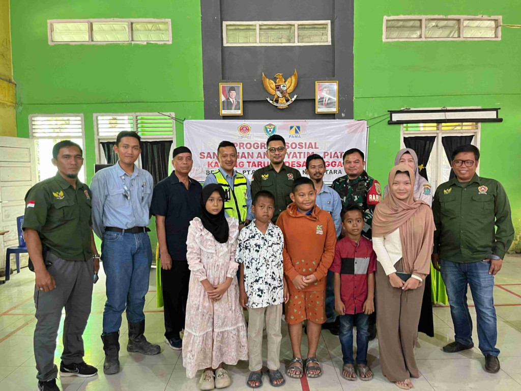 PAMA SSBA Salurkan Santunan untuk 69 Anak Yatim Piatu di Desa Lingga