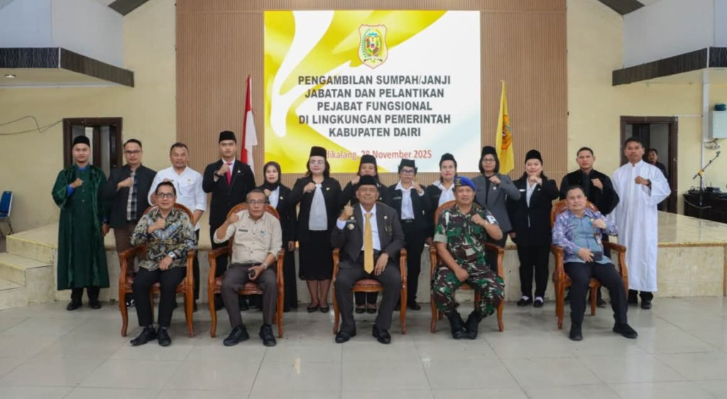 Pelantikan 8 Pejabat Fungsional, Ini Pesan Bupati Dairi