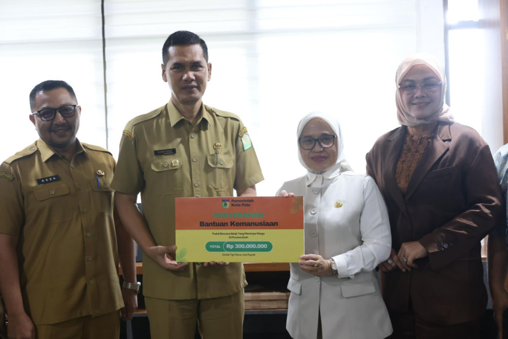Pemerintah Kota Palu Salurkan Bantuan Rp300 Juta untuk Korban Bencana Aceh