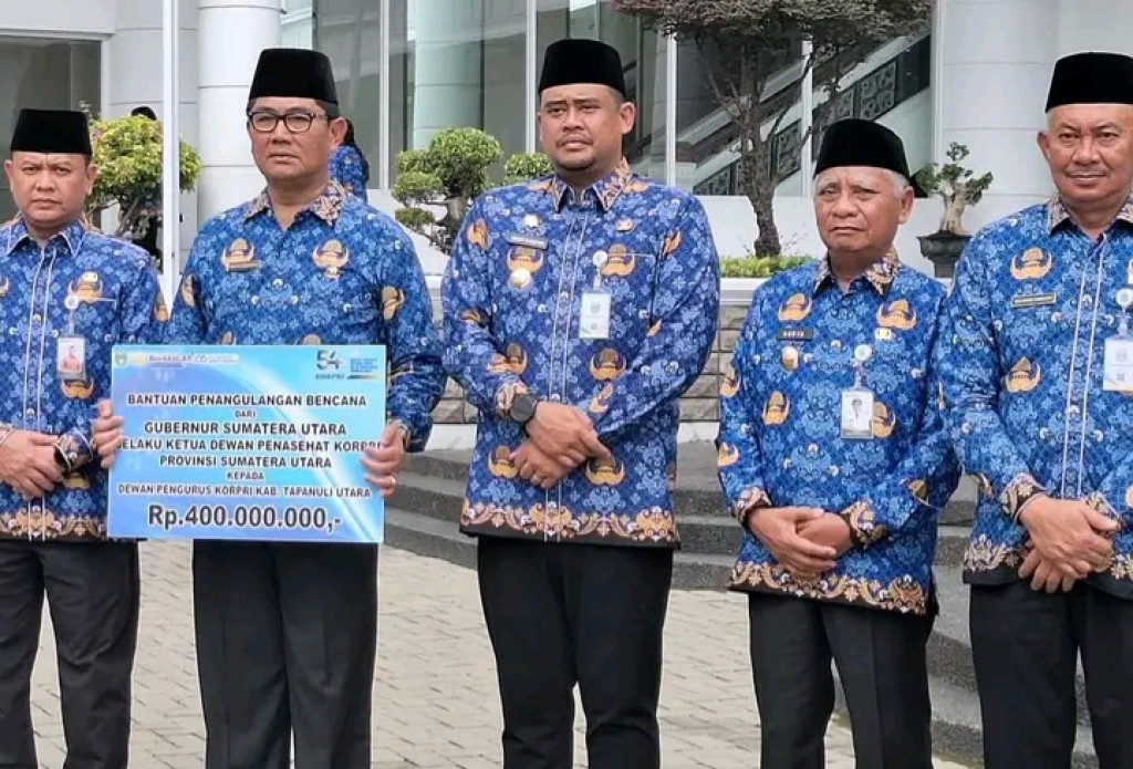 Pemkab Tapanuli Utara Terima Bantuan Korpri Untuk Penanganan Bencana Alam