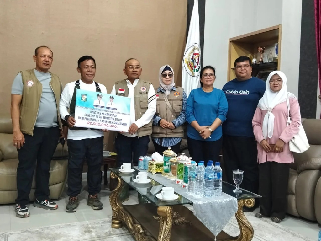 Pemkab Tapteng Terima Bantuan Sembako dan Duit Rp 500 Juta dari Pemkab Simalungun
