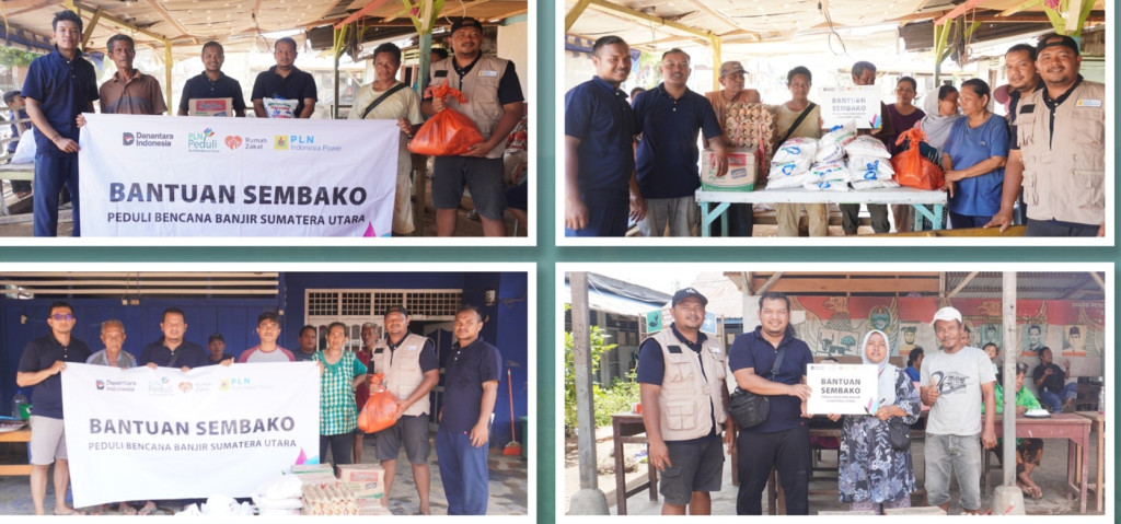 PLN Indonesia Power UBP Labuhan Angin Tindak Cepat, Salurkan Bantuan Banjir ke Sibolga dan Tapanuli Tengah