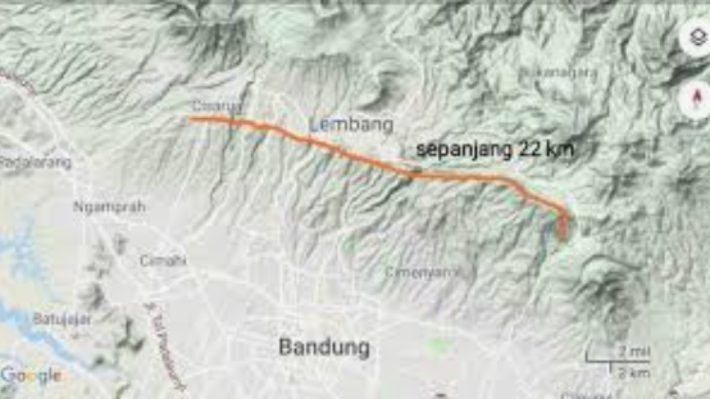 Raksasa di Bawah Bandung, Sesar Lembang Menyimpan Energi Gempa M 7